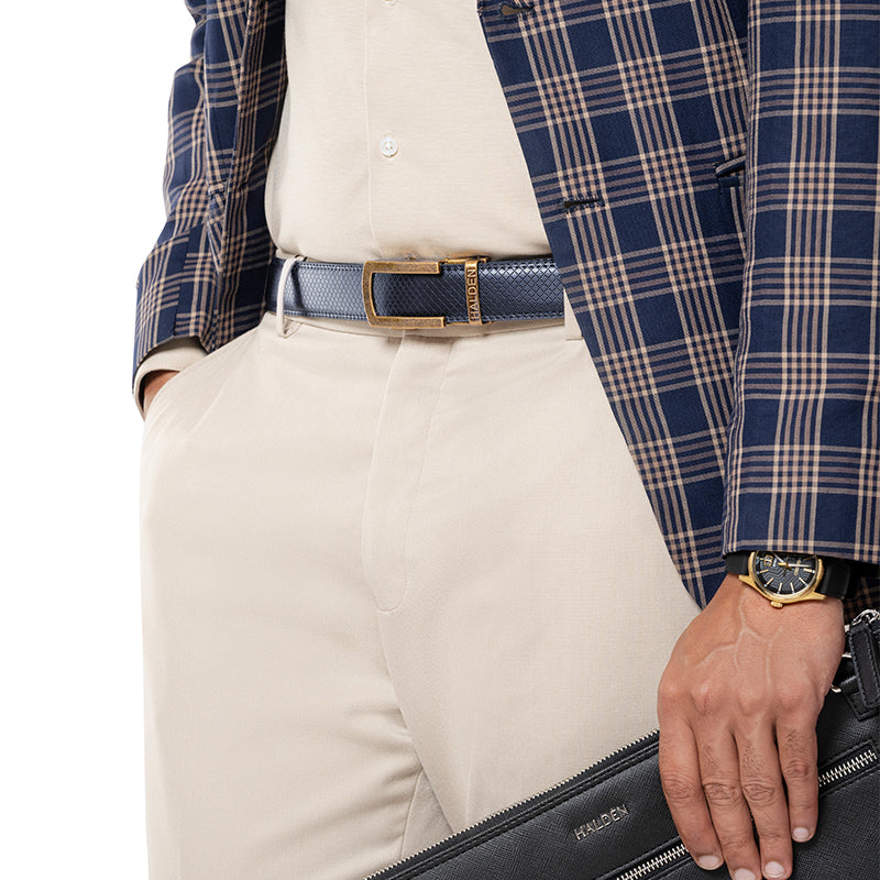 Theo Blue with classic buckle