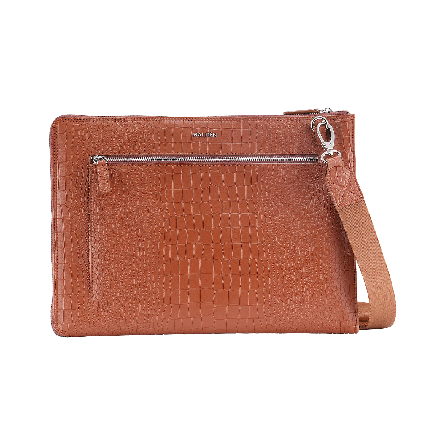 TELON TAN LAPTOP BAG - CROC