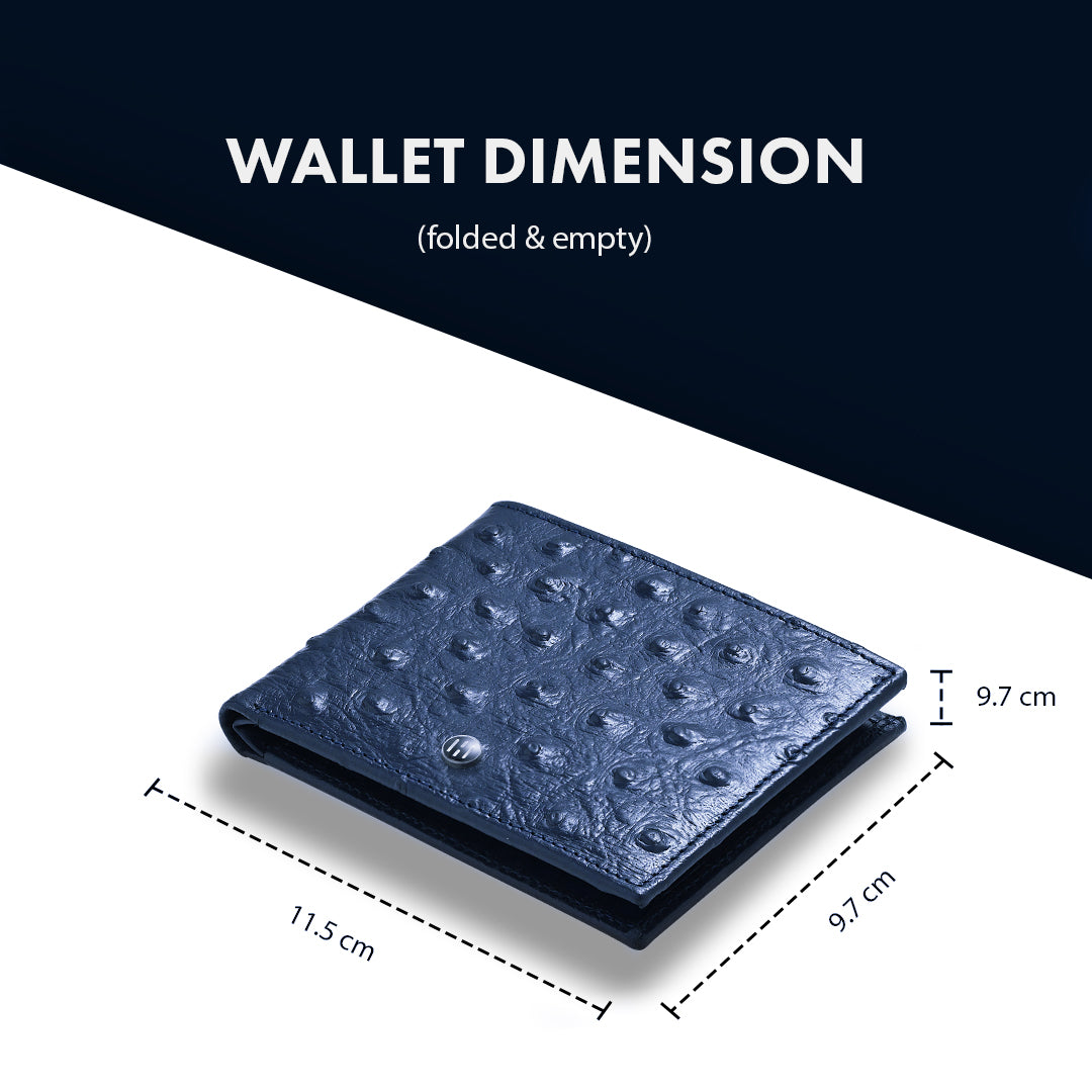 Ostrich Pattern Men's Leather Wallet