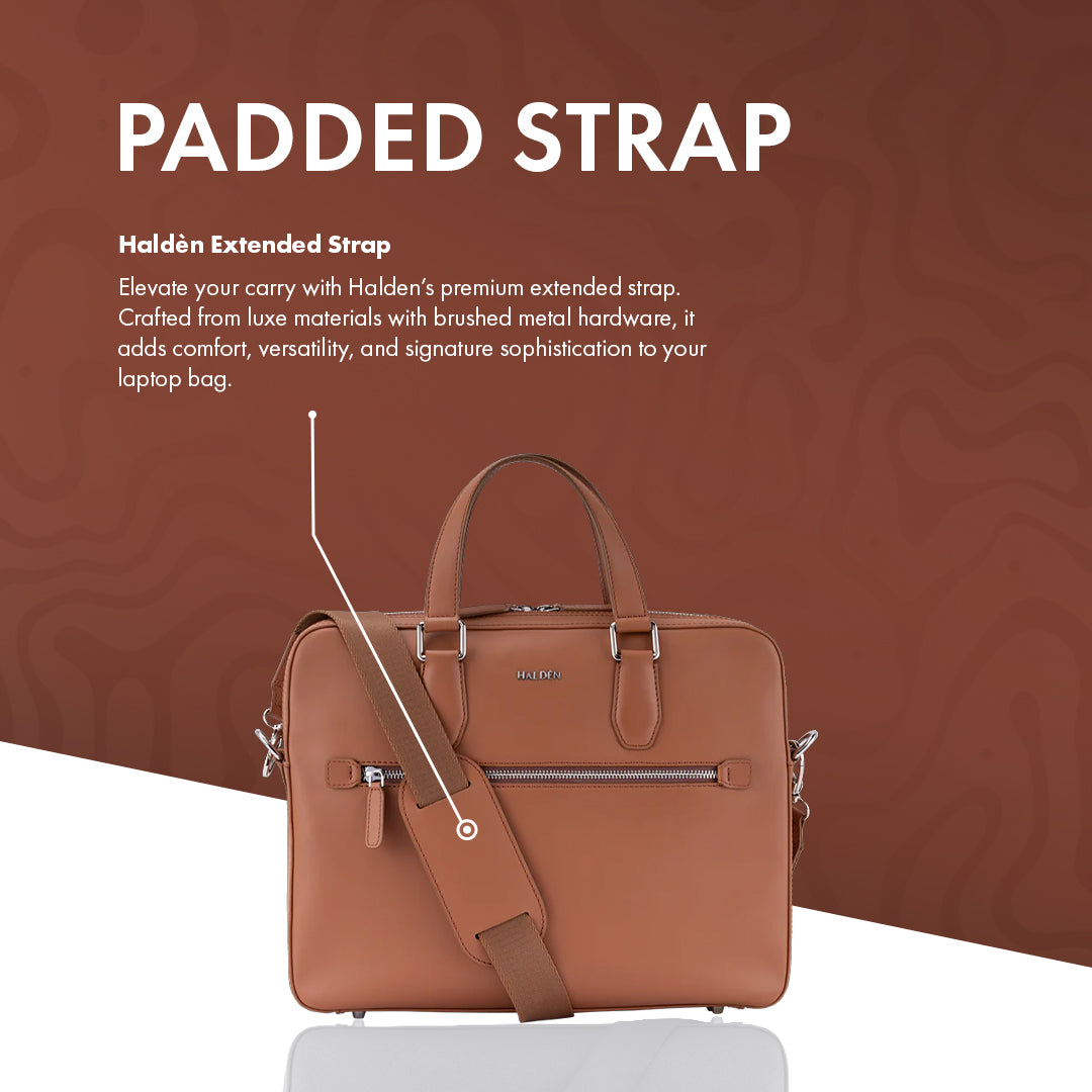 MONARCH TAN LAPTOP BAG - PLAIN