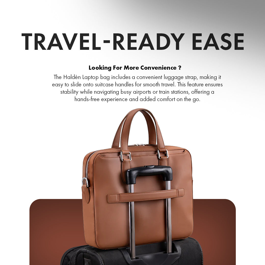 MONARCH TAN LAPTOP BAG - PLAIN