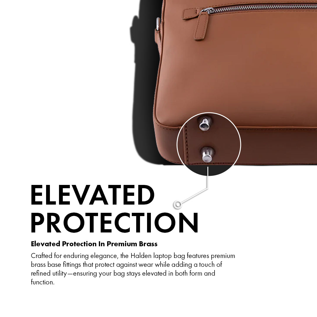 MONARCH TAN LAPTOP BAG - PLAIN
