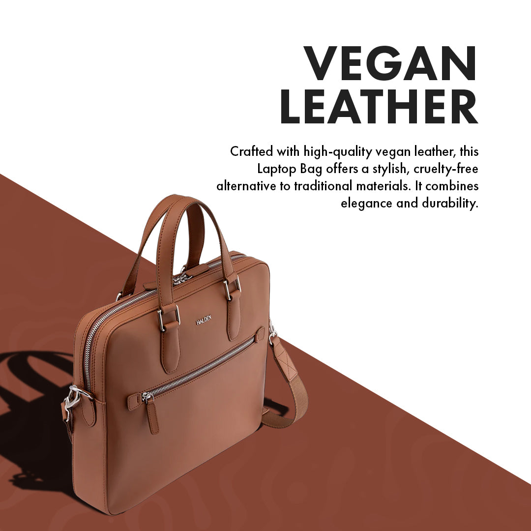 MONARCH TAN LAPTOP BAG - PLAIN