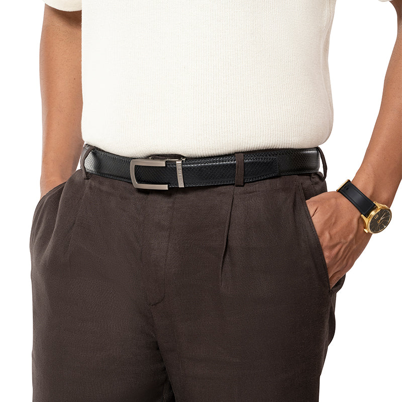 Theo Black with classic buckle