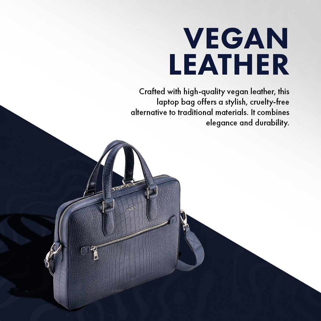 Mayson Blue Laptop Bag - Croc