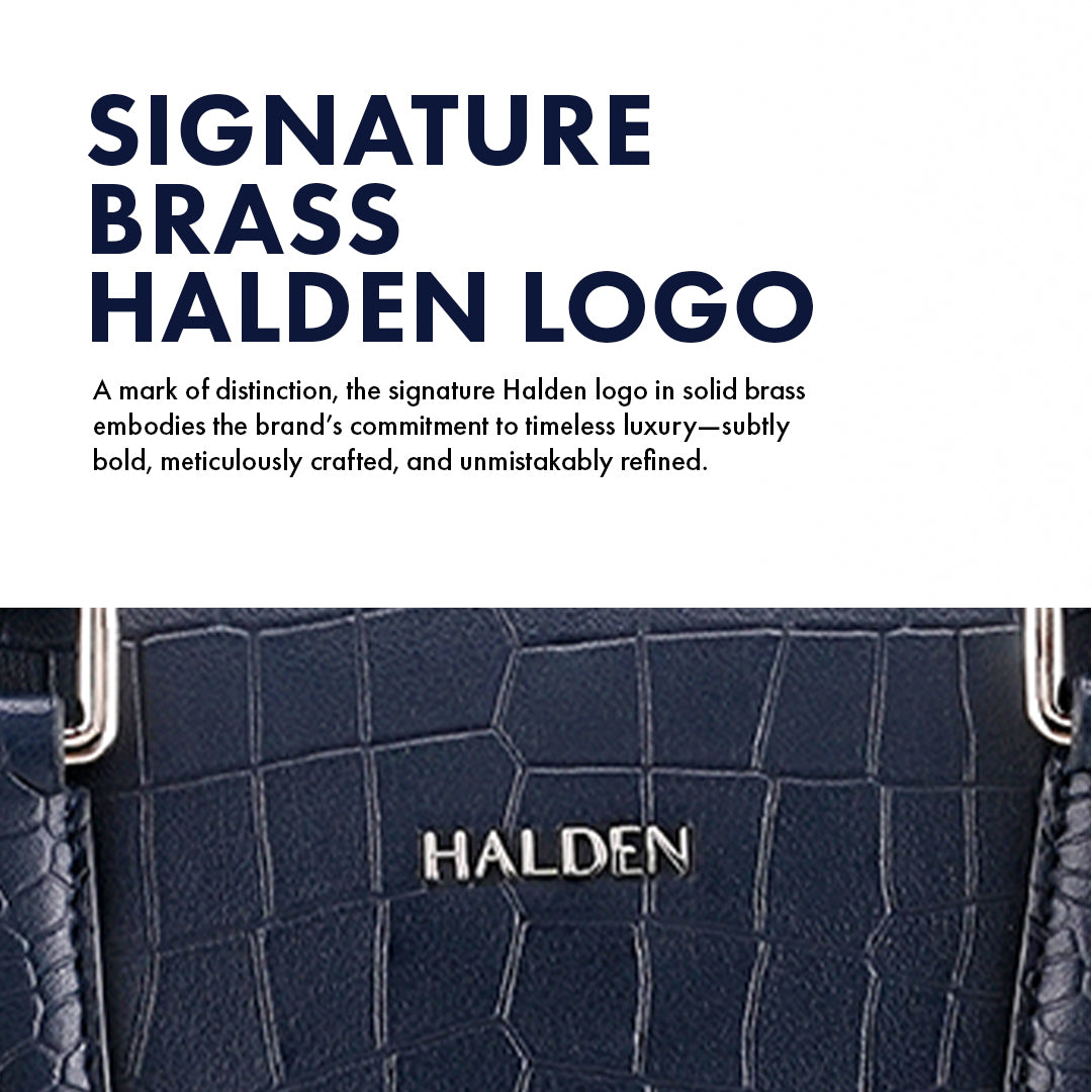 Mayson Blue Laptop Bag - Croc