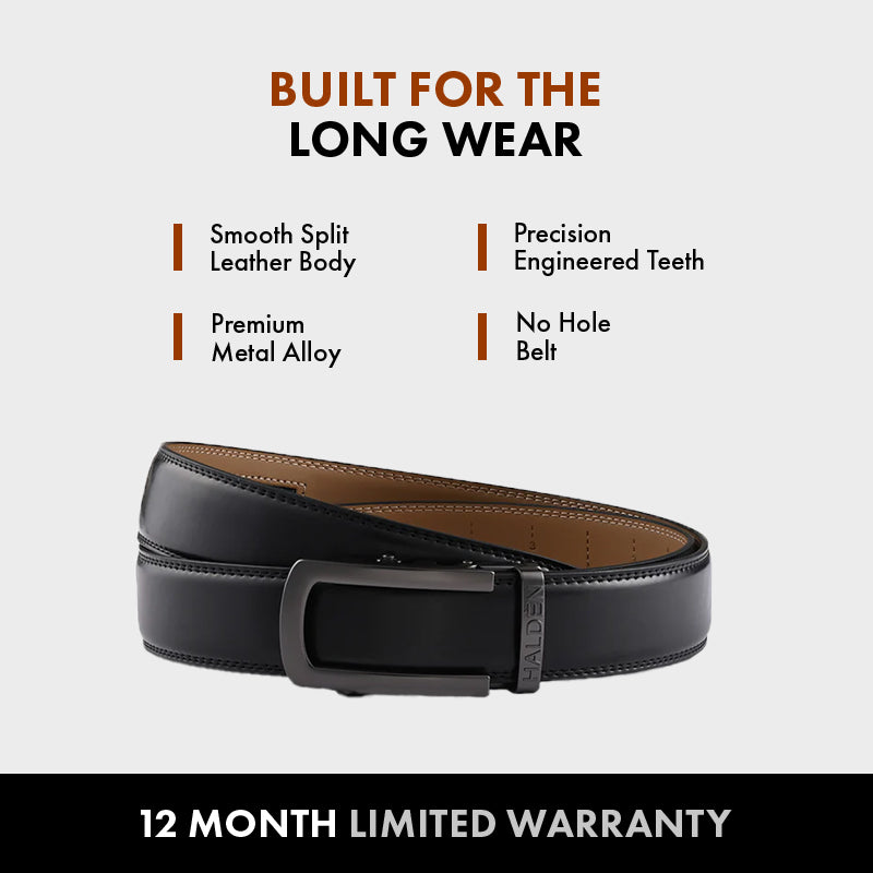 Formal (1.25 Inch) - black matt, Casual (1.5 Inch) - black matt