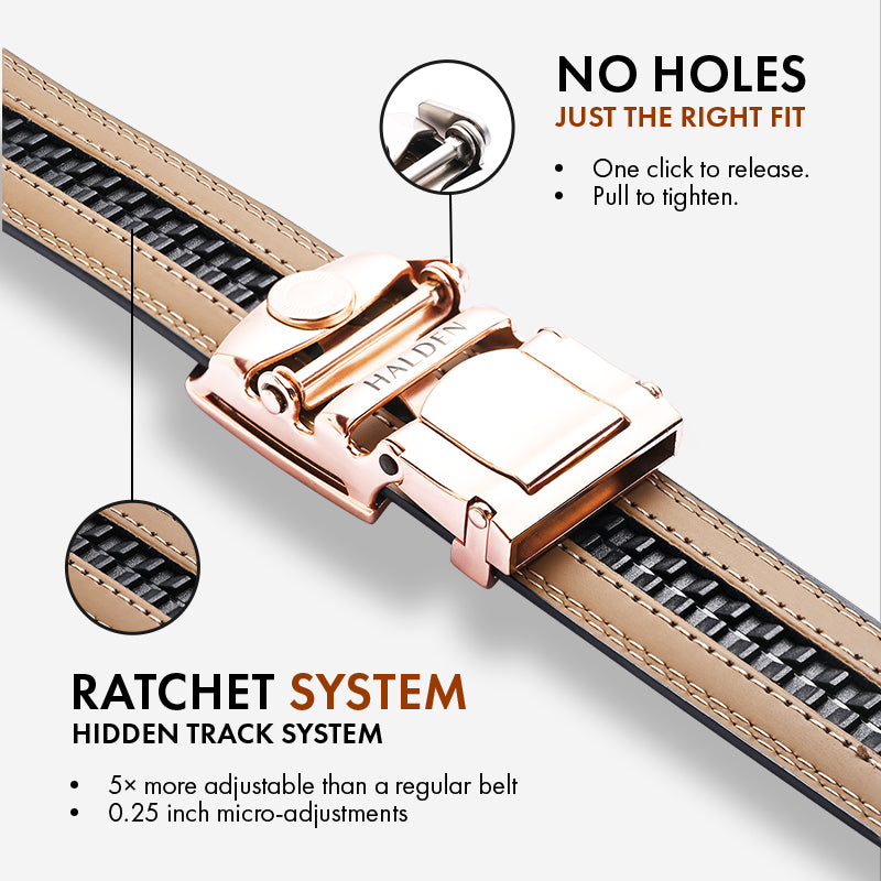 Formal (1.25 Inch) - rose gold matt, Casual (1.5 Inch) - rose gold matt