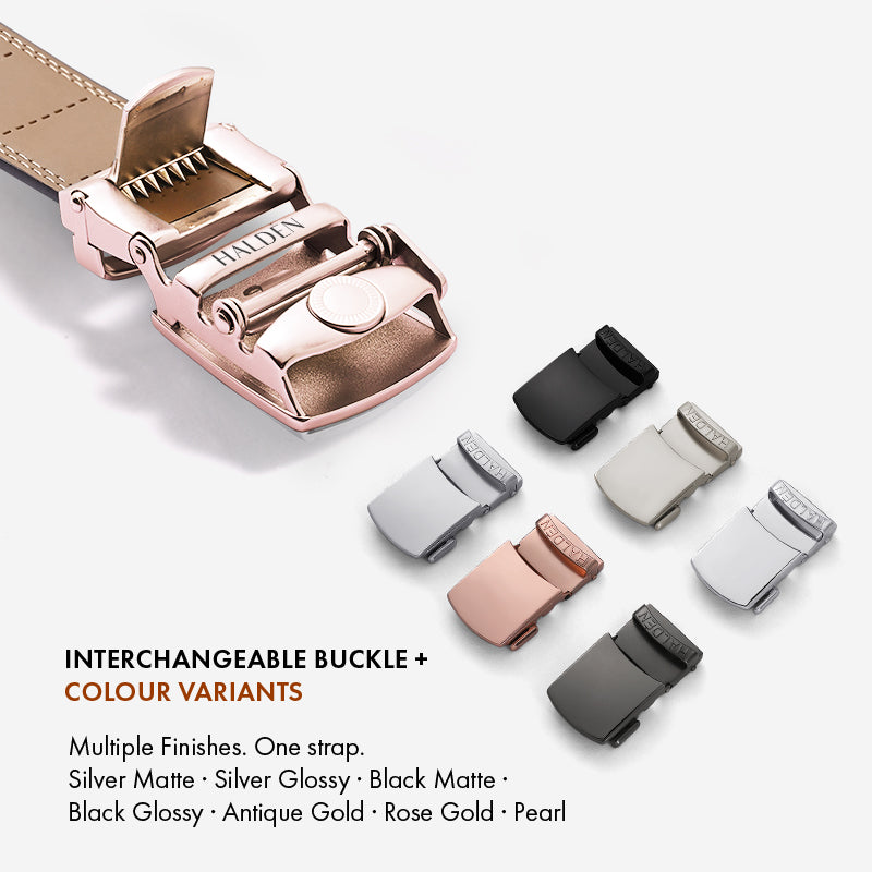 Formal (1.25 Inch) - rose gold matt, Casual (1.5 Inch) - rose gold matt