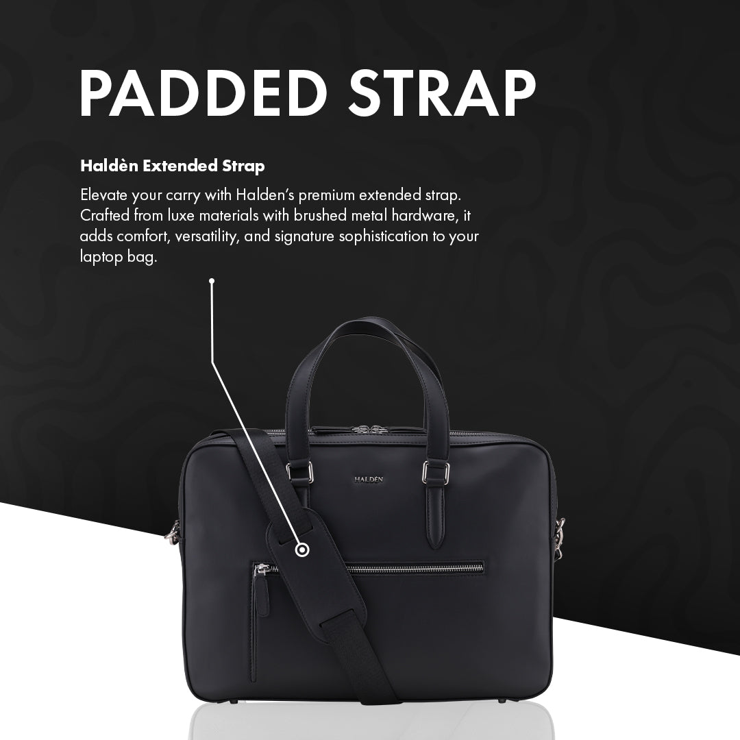CAMDEN BLACK LAPTOP BAG - PLAIN