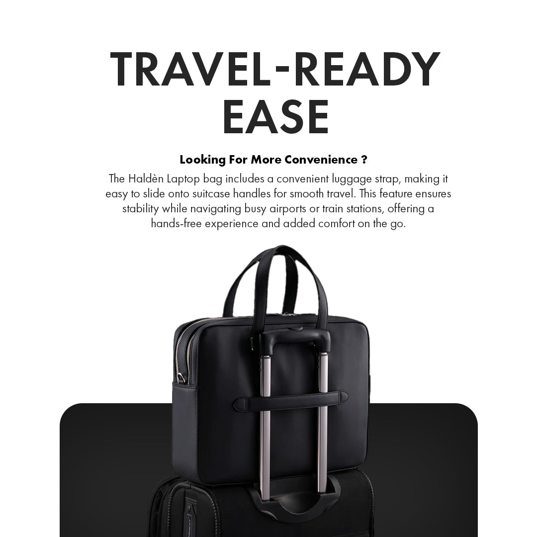 CAMDEN BLACK LAPTOP BAG - PLAIN