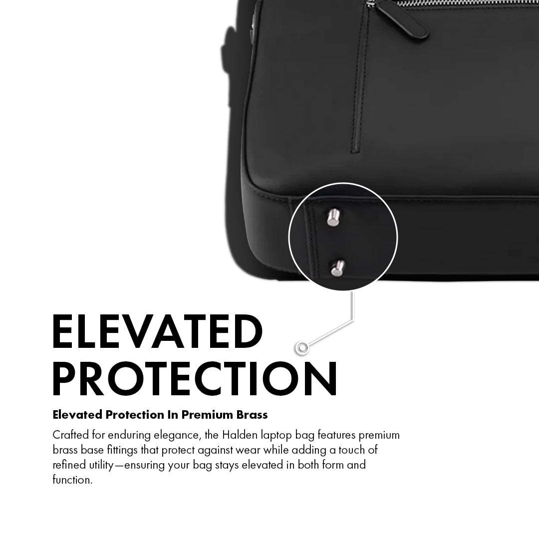CAMDEN BLACK LAPTOP BAG - PLAIN