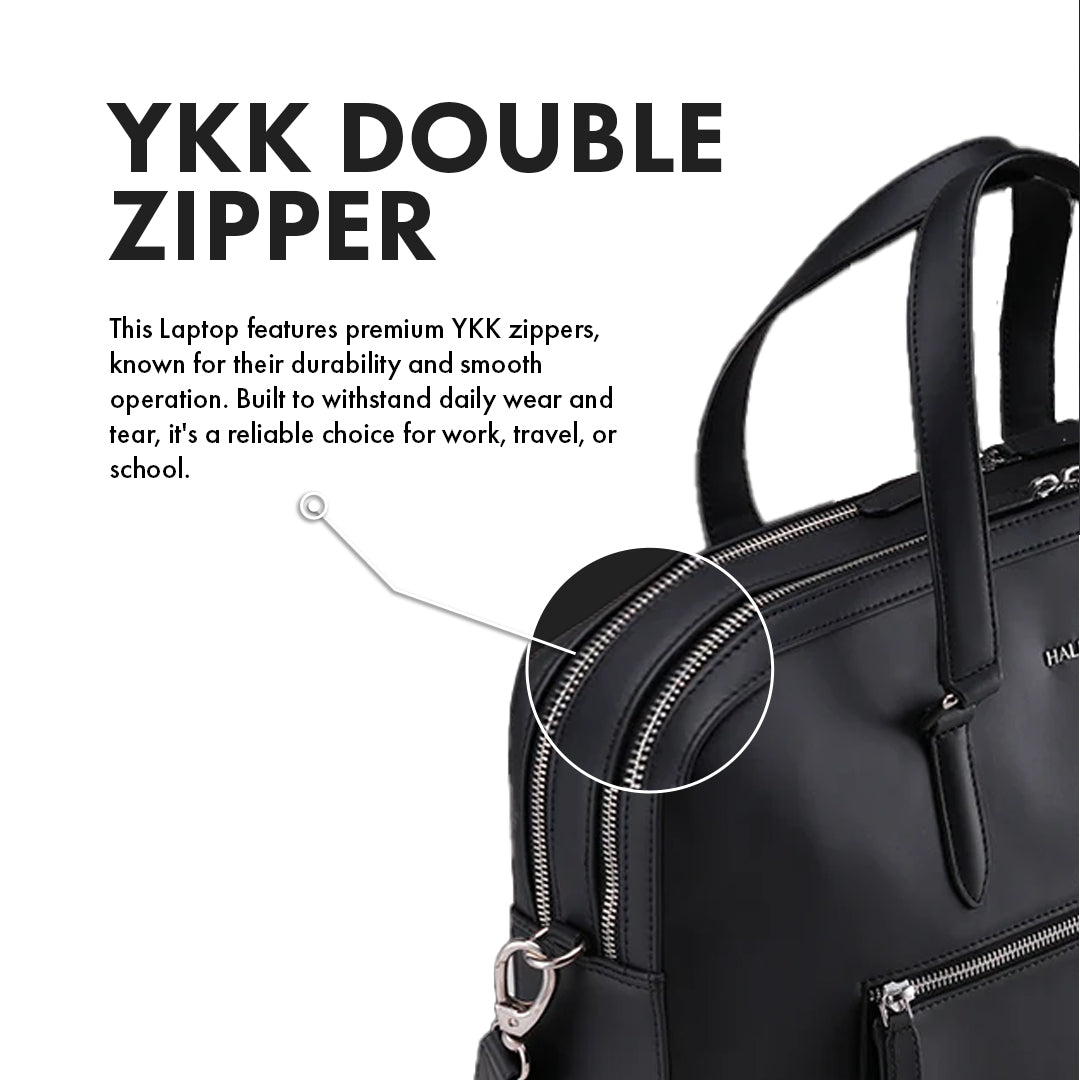 CAMDEN BLACK LAPTOP BAG - PLAIN