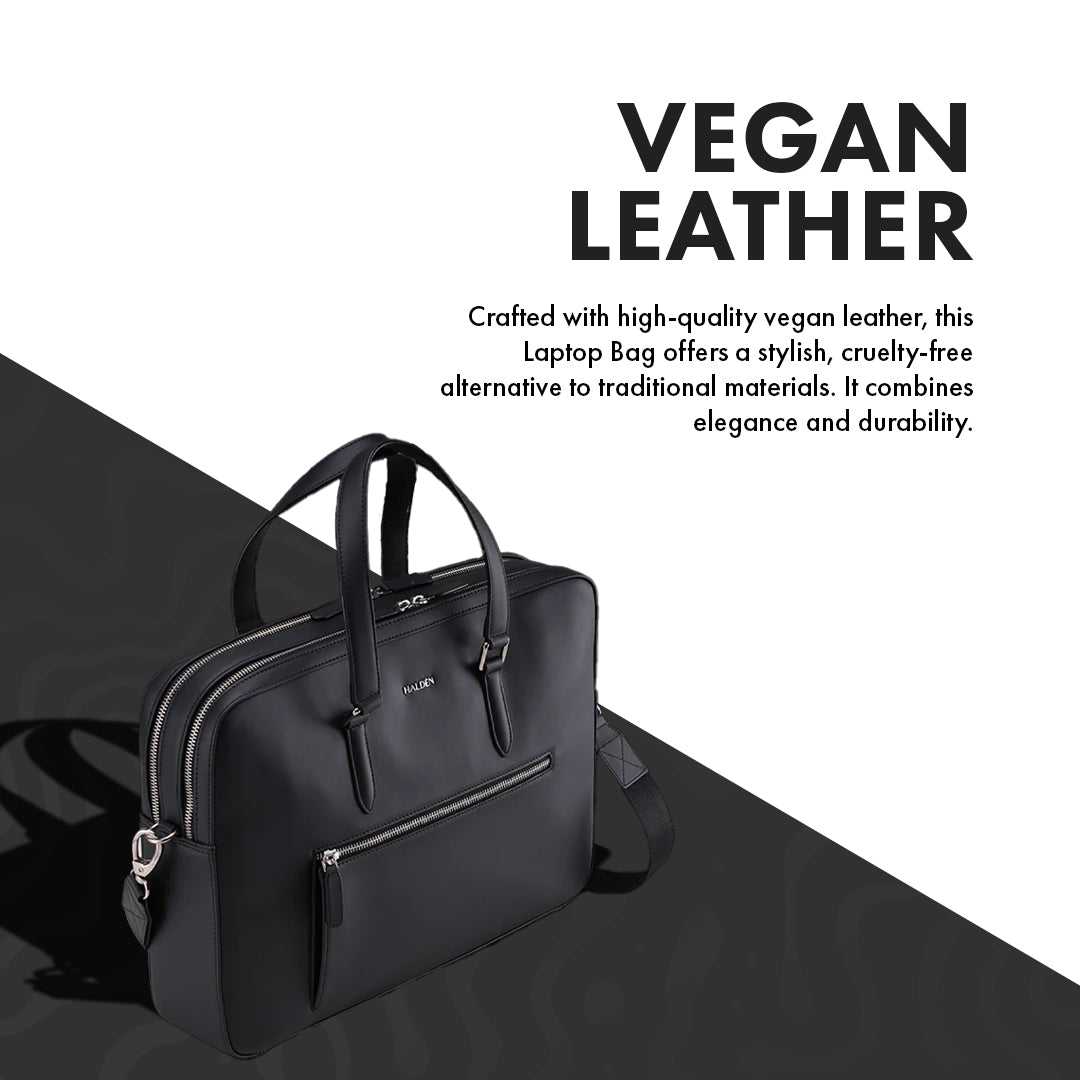 CAMDEN BLACK LAPTOP BAG - PLAIN