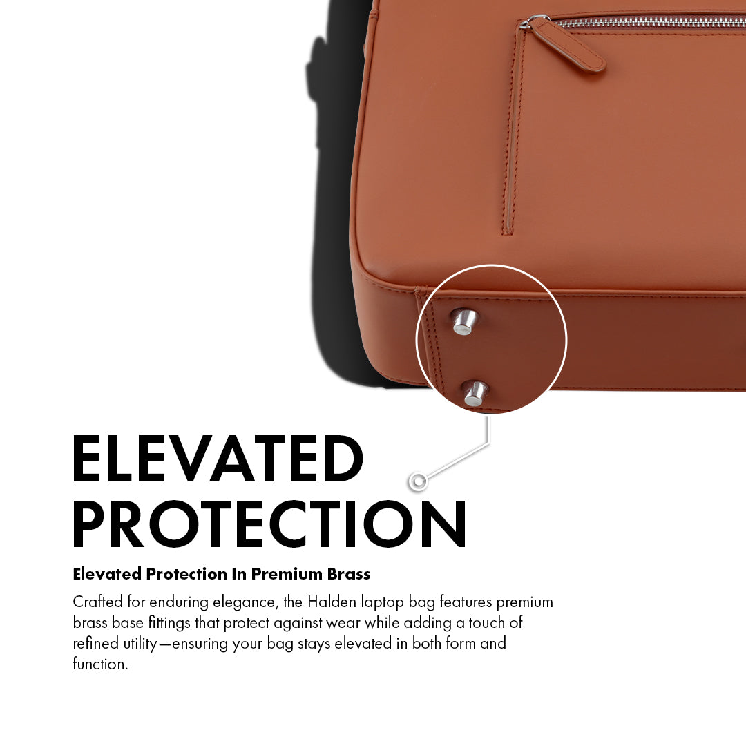 CAMDEN TAN LAPTOP BAG - PLAIN