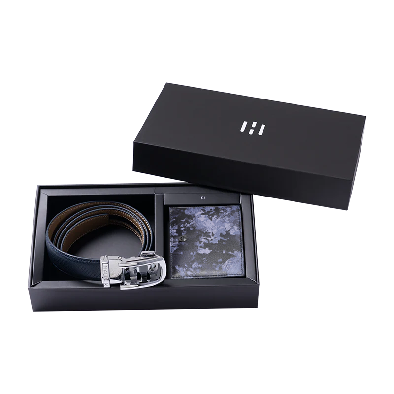 Theo Classic Blue Belt + Camo Blue Wallet Combo