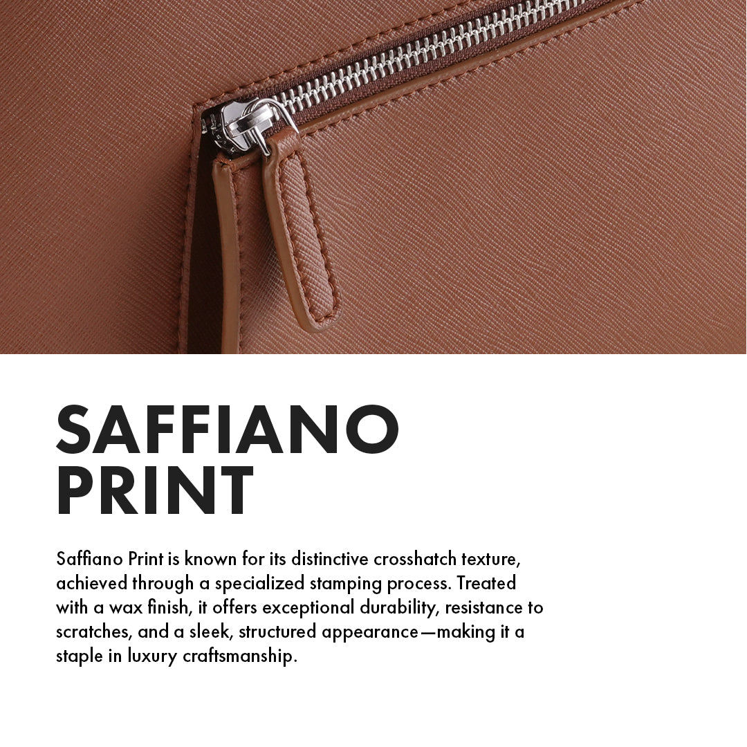 HARRINGTON TAN LAPTOP BAG - SAFFIANO