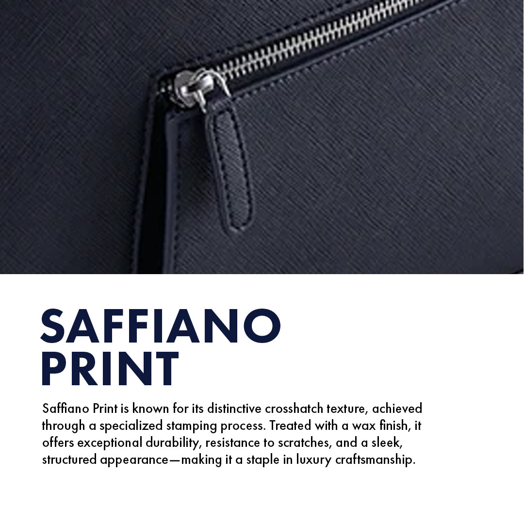 HARRINGTON BLUE LAPTOP BAG - SAFFIANO