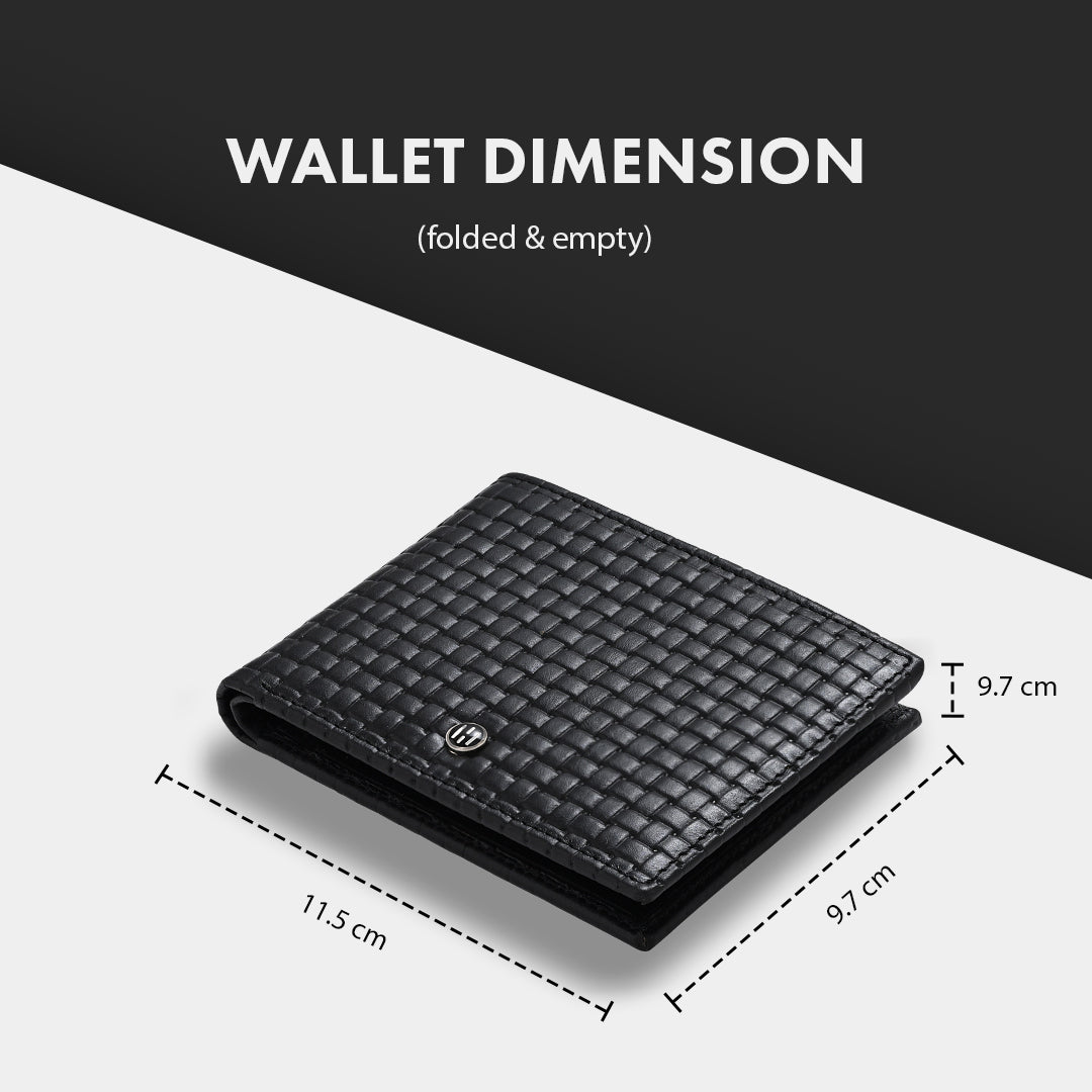 Weave Pattern Men's Leather wallet