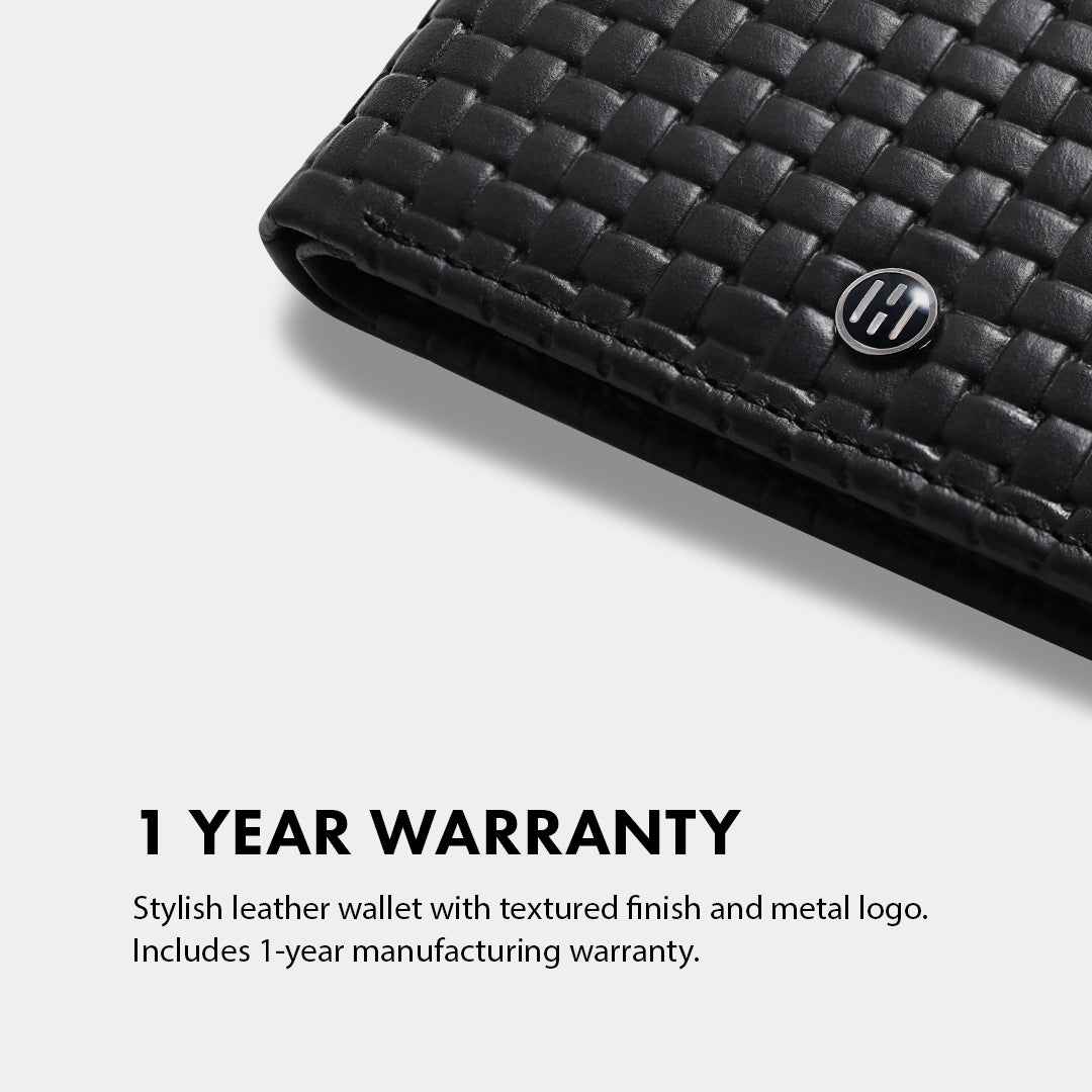 Weave Pattern Men's Leather wallet