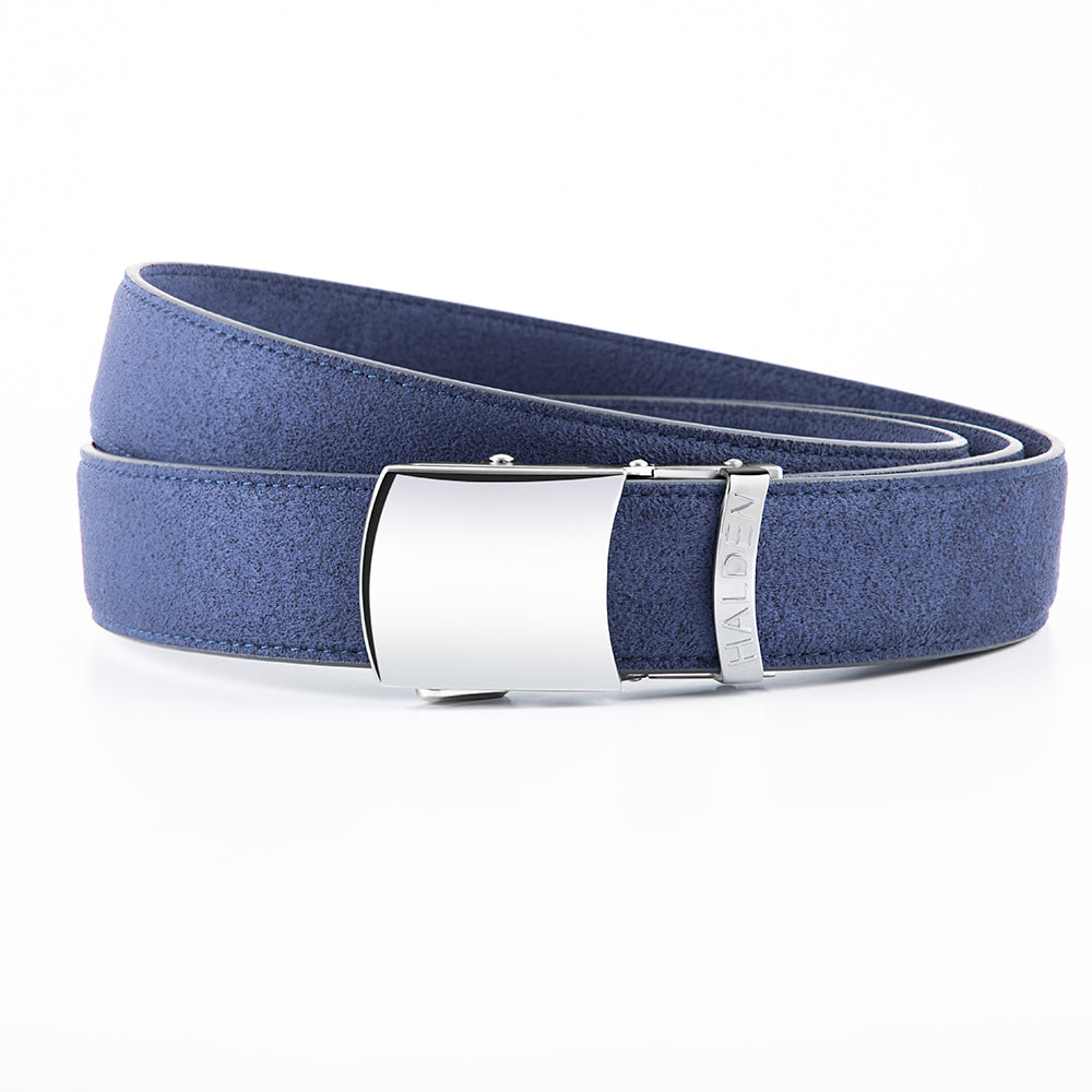 Micro fiber suede blue with vintage buckle