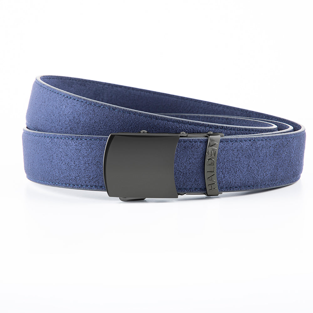 Micro fiber suede blue with vintage buckle