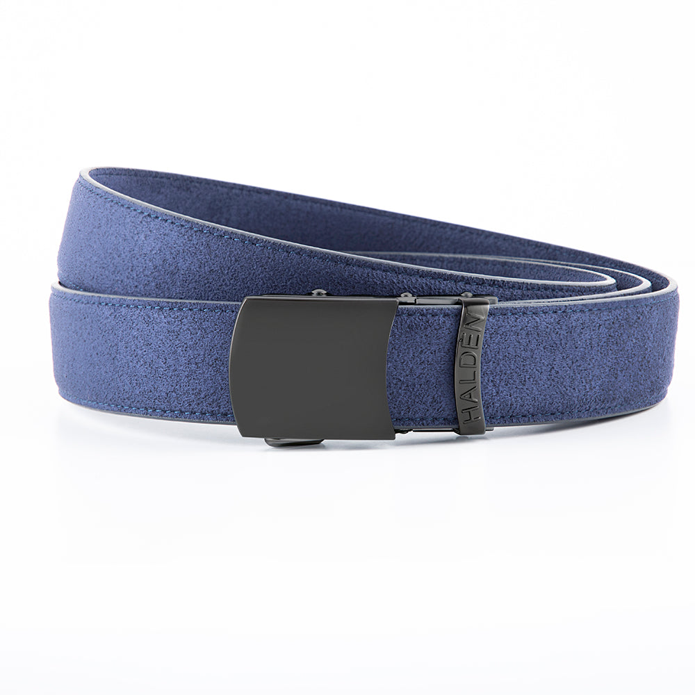 Micro fiber suede blue with vintage buckle