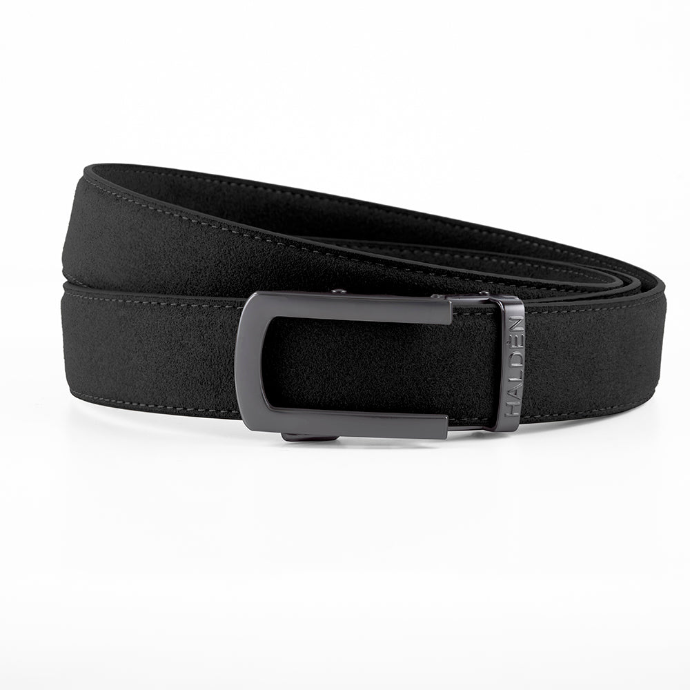 Micro fiber suede black with classic buckle