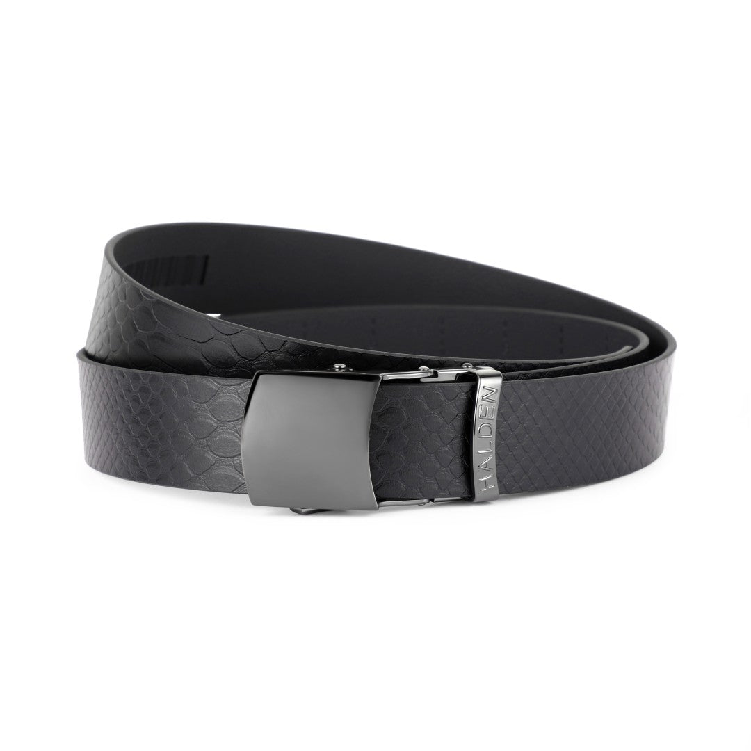 Croc black with vintage buckle