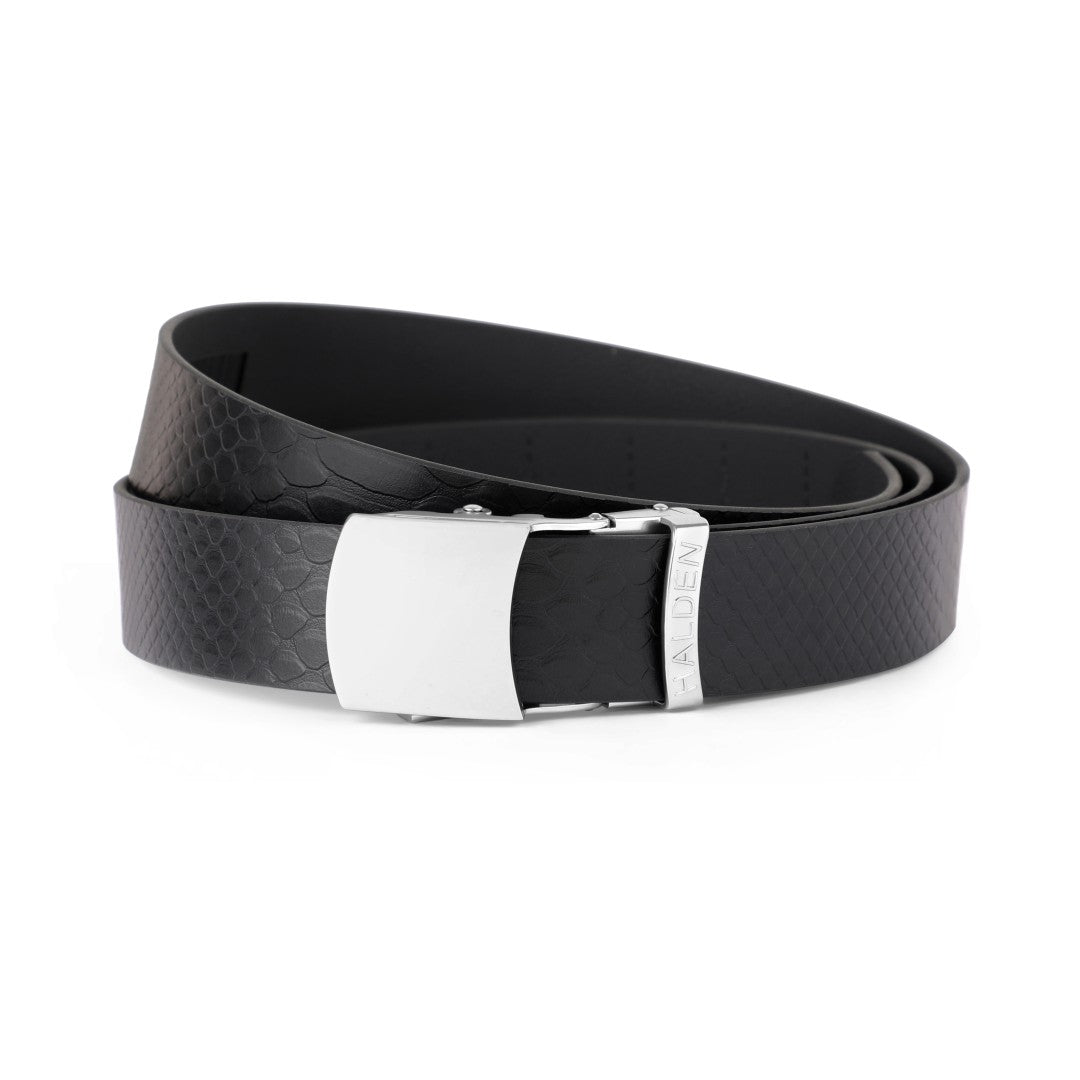 Croc black with vintage buckle