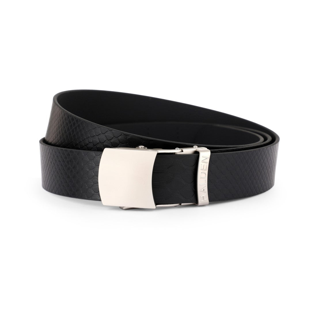 Croc black with vintage buckle