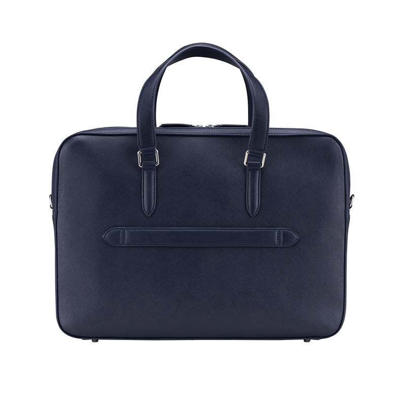 HARRINGTON BLUE LAPTOP BAG - SAFFIANO