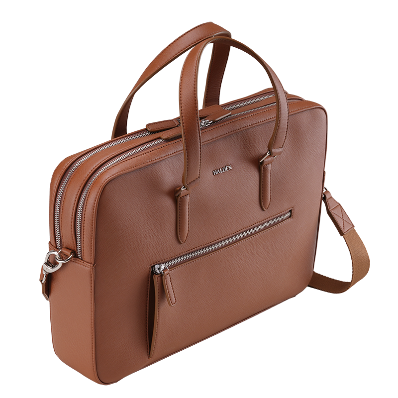 HARRINGTON TAN LAPTOP BAG - SAFFIANO