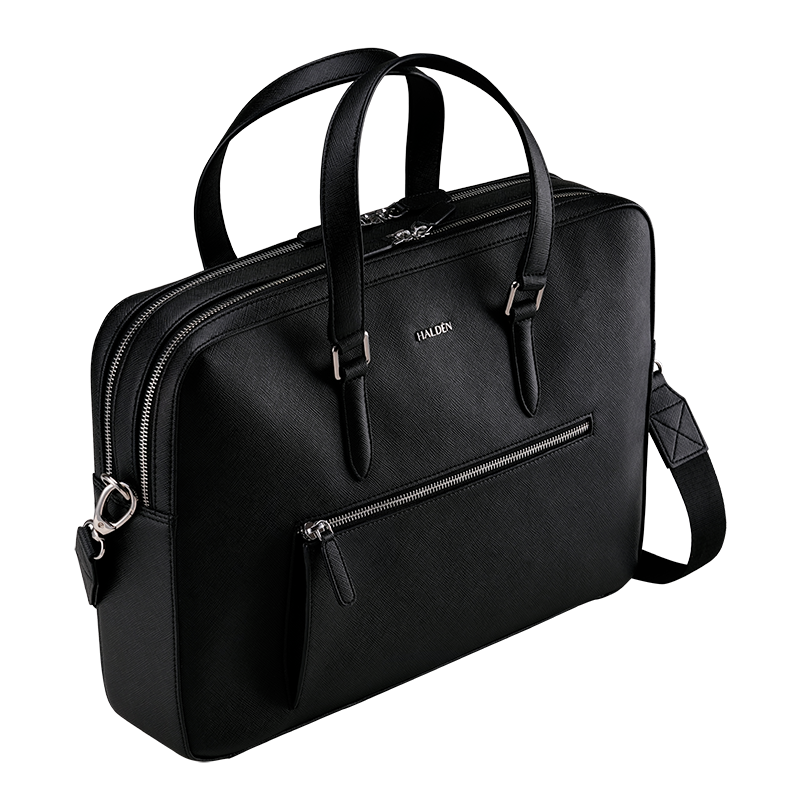 HARRINGTON BLACK LAPTOP BAG - SAFFIANO