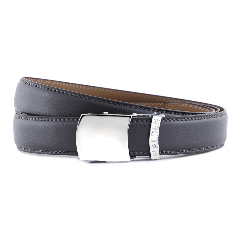 🎁 Falcon grey with vintage buckle - SILVER GLOSSY