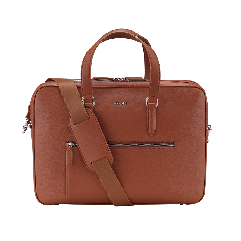 HARRINGTON TAN LAPTOP BAG - SAFFIANO