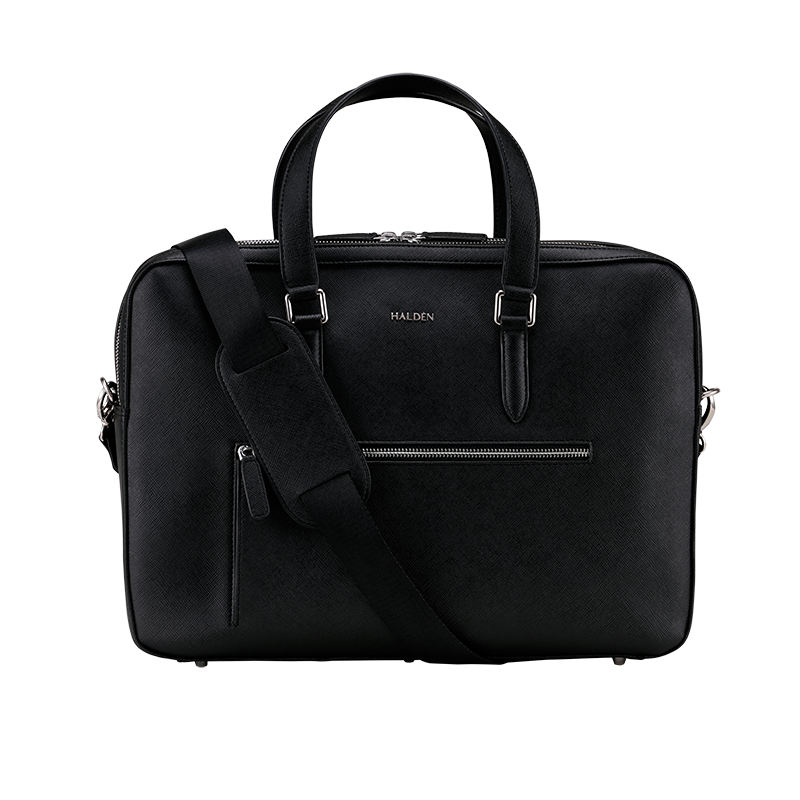 HARRINGTON BLACK LAPTOP BAG - SAFFIANO