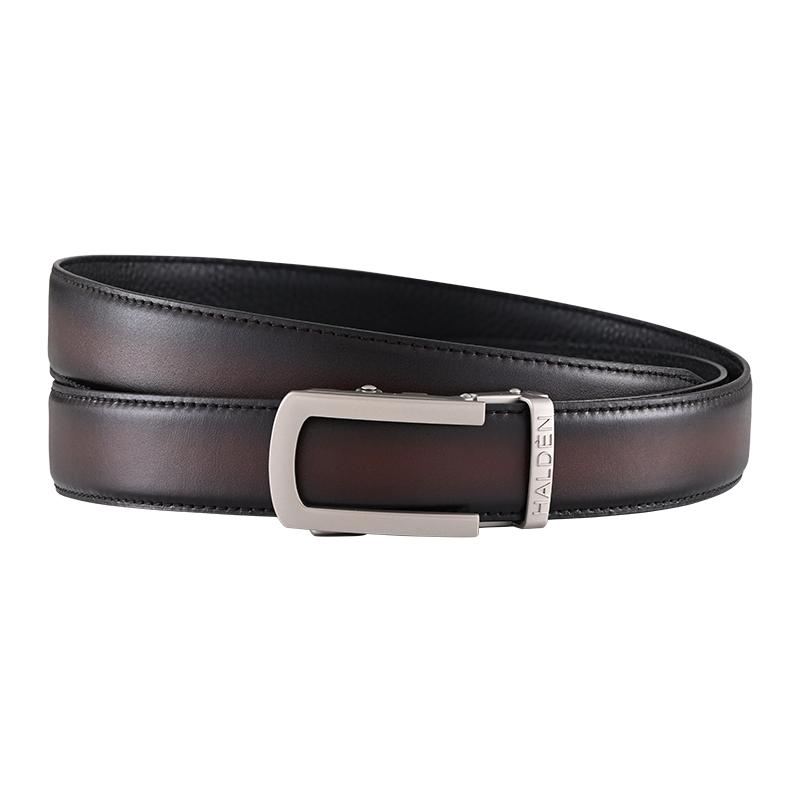 Hand Painted Gradient Rich Brown with classic buckle