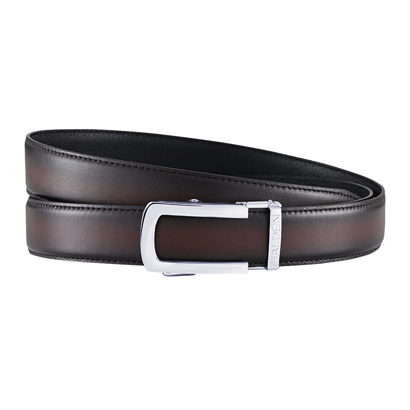 Hand Painted Gradient Rich Brown with classic buckle