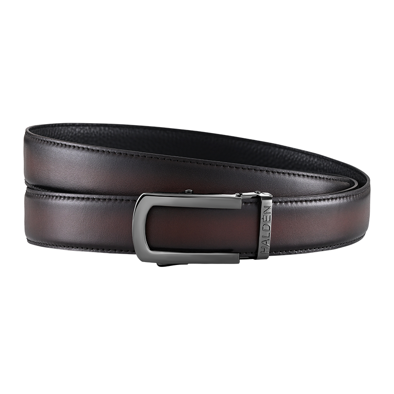 Hand Painted Gradient Rich Brown with classic buckle