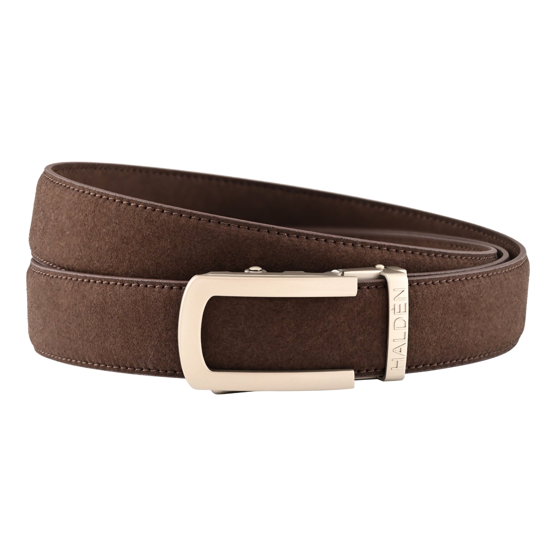 Micro fiber suede brown with classic buckle