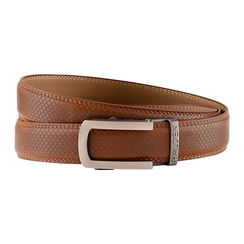 Theo Tan with classic buckle