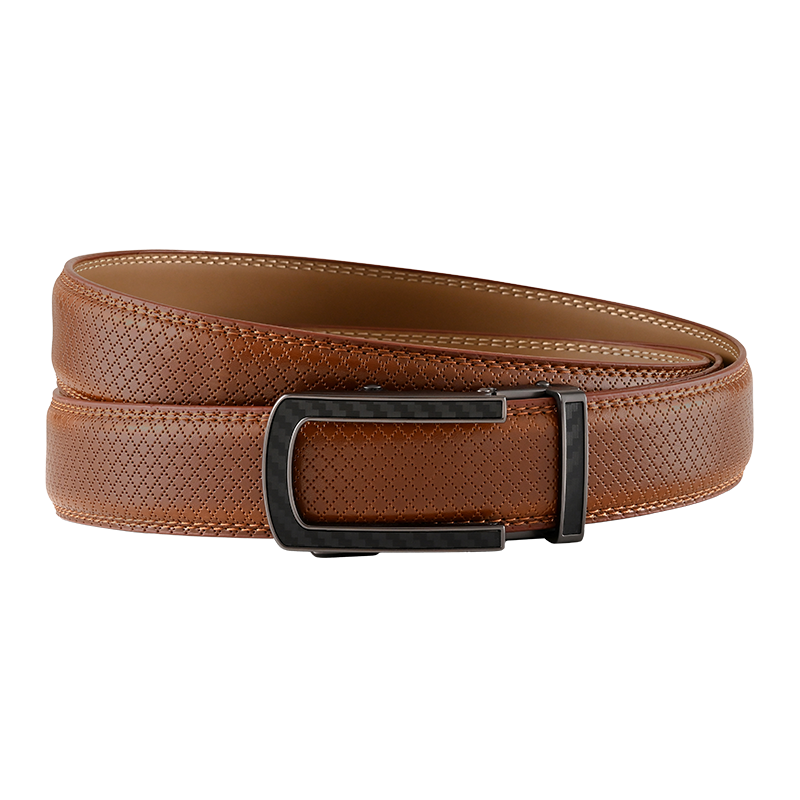 Theo Tan with classic buckle