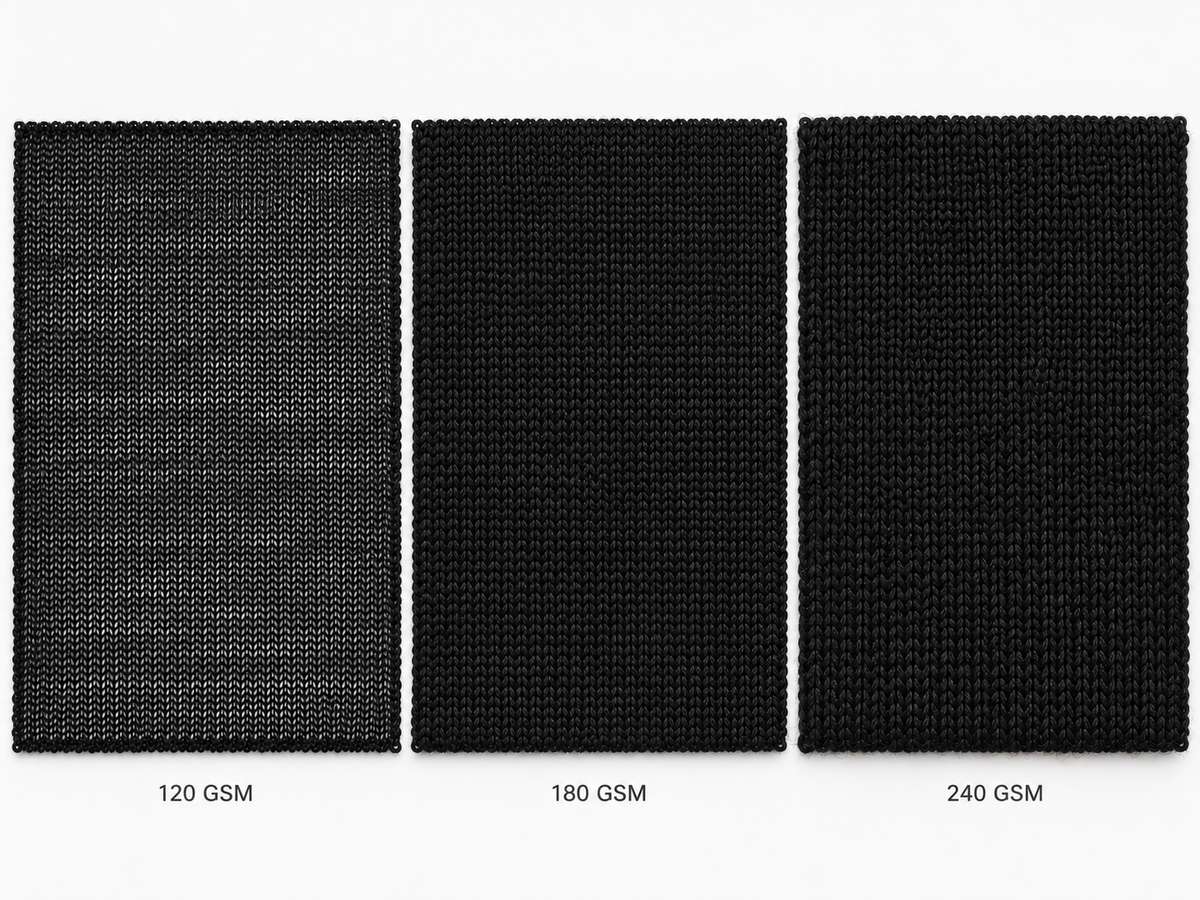 Single jersey weave at macro