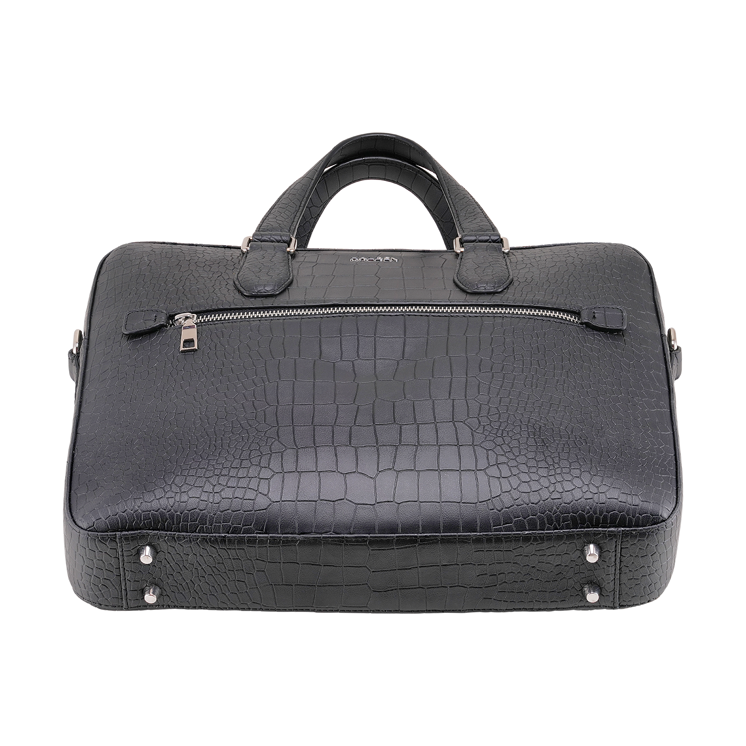 Mayson Black Laptop Bag - Croc