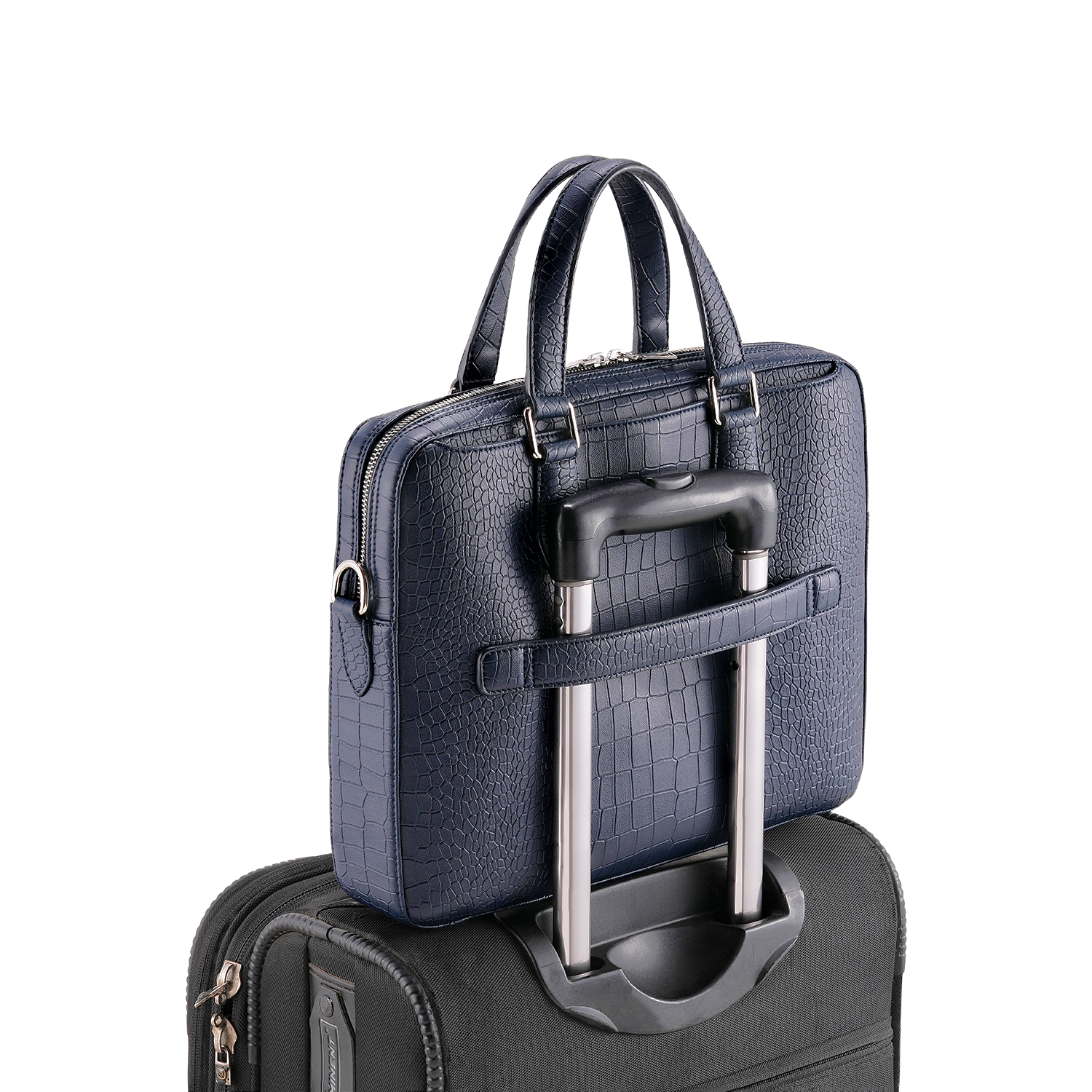 Mayson Blue Laptop Bag - Croc