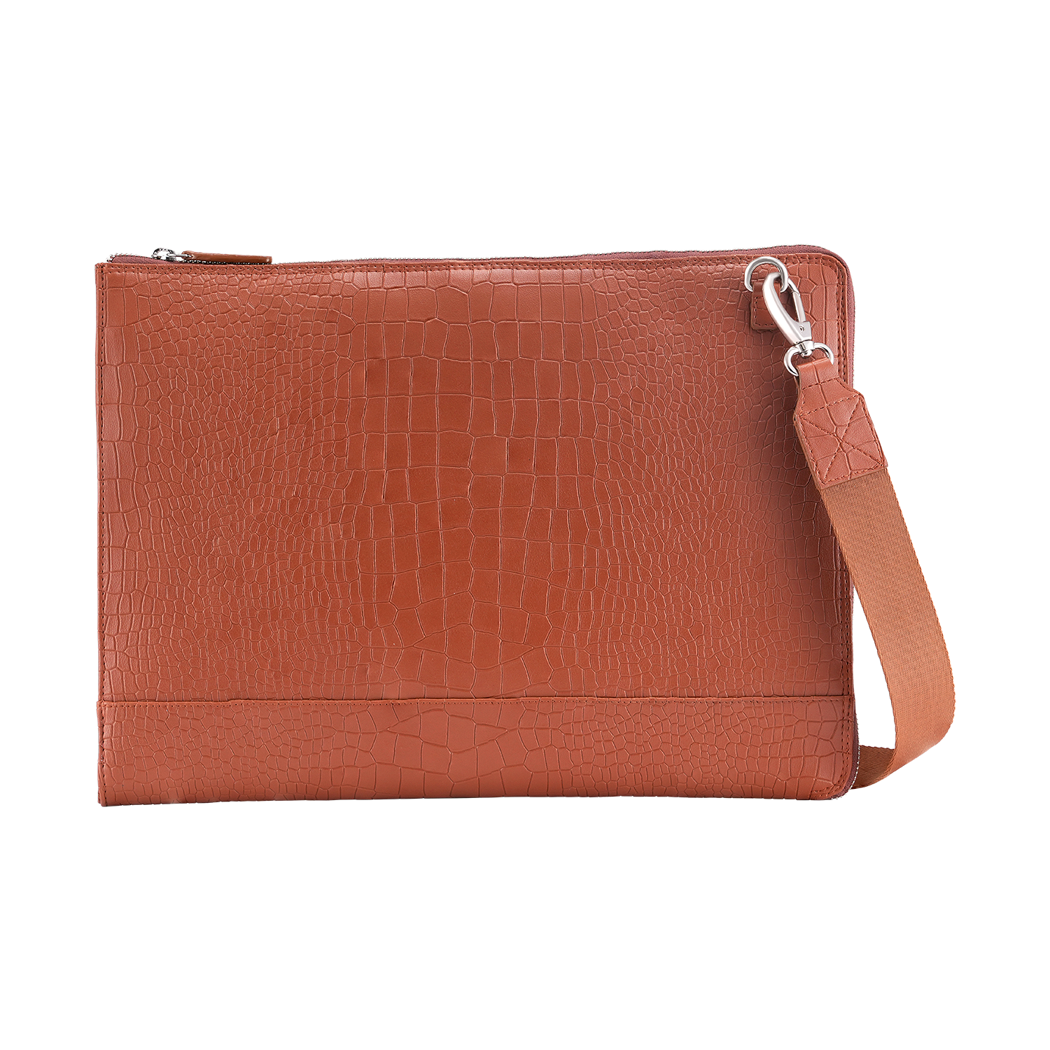 TELON TAN LAPTOP BAG - CROC