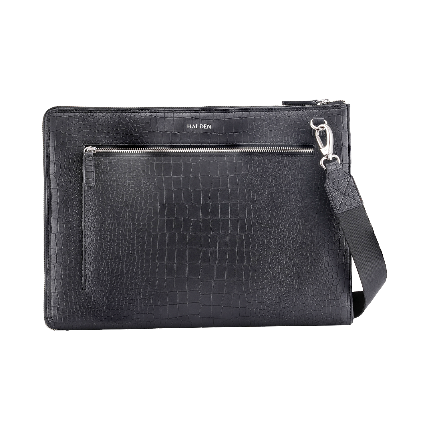 TELON BLACK LAPTOP BAG - CROC