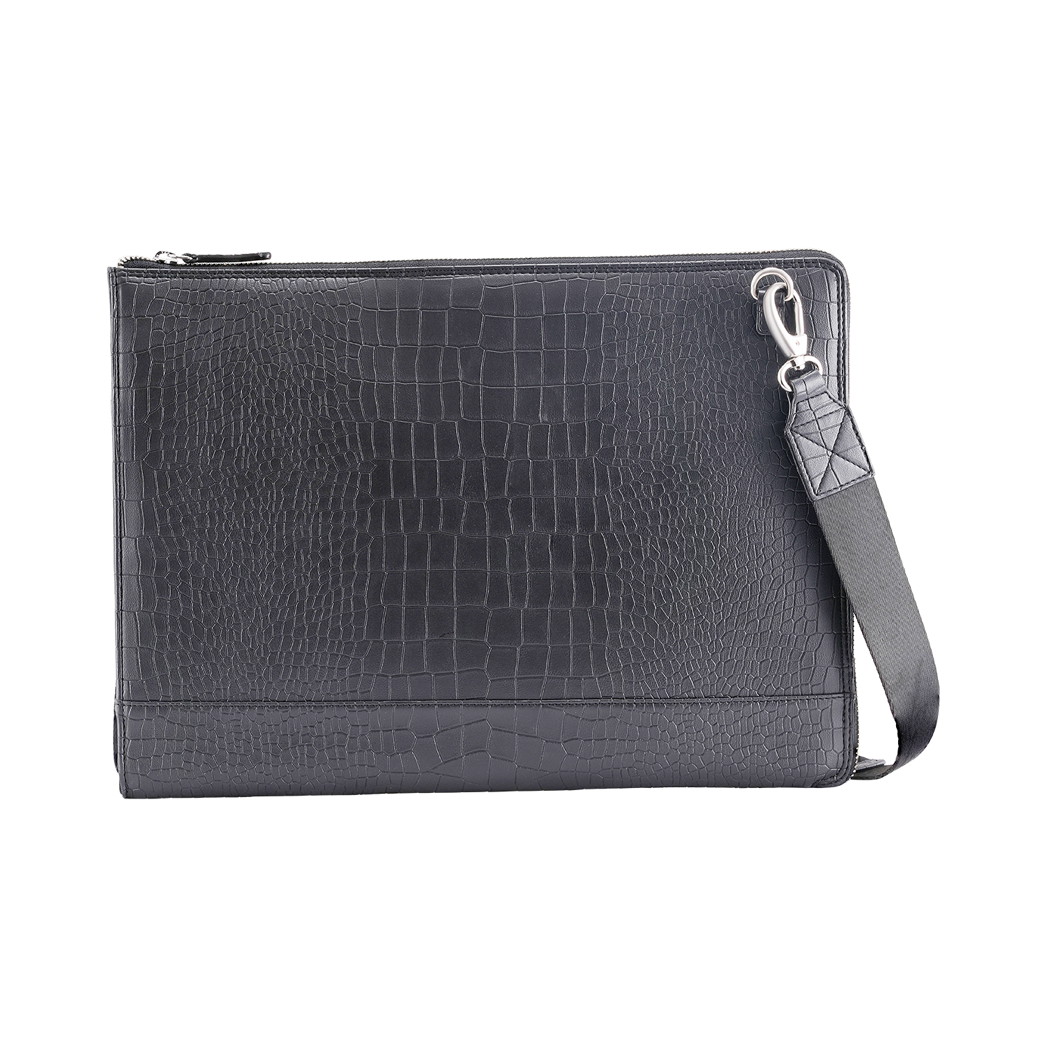 TELON BLACK LAPTOP BAG - CROC