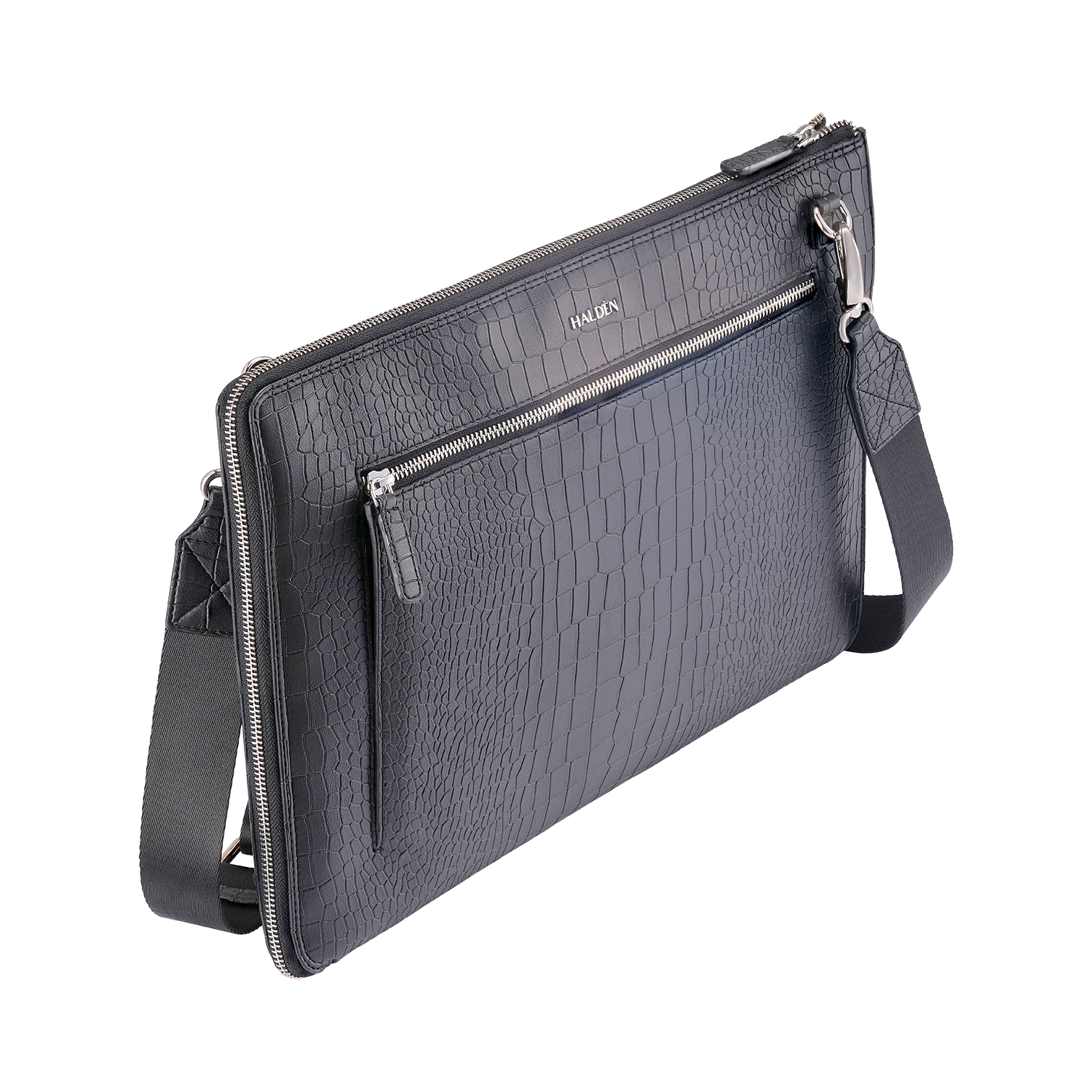 TELON BLACK LAPTOP BAG - CROC